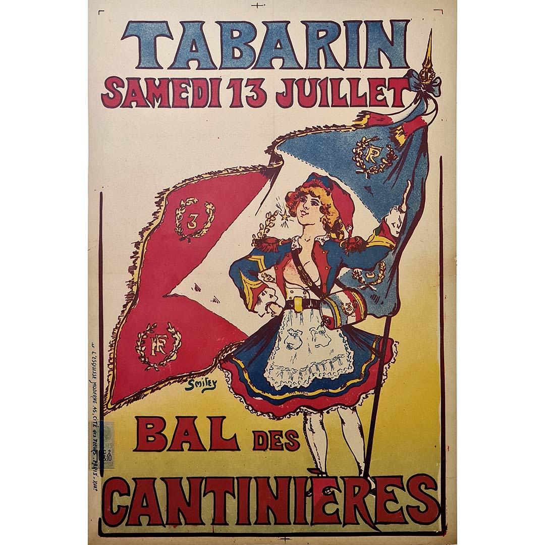 Originalplakat aus dem frühen 20. Jahrhundert Tabarin - Bal des Cantinières von Smiley