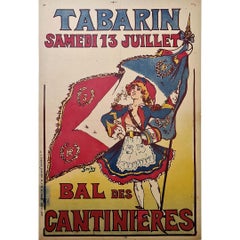 Cartel original de principios del siglo XX Tabarin - Bal des Cantinières por Smiley