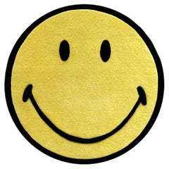 Smiley Rug Yellow, 3D Hand Tufted