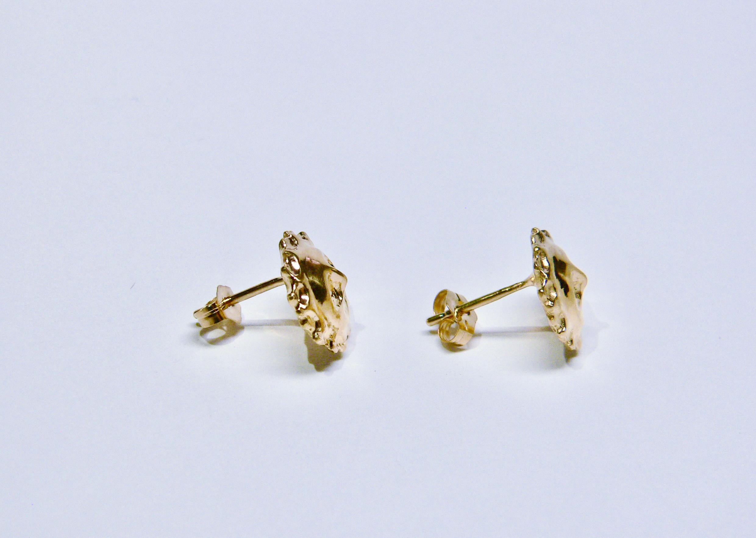 Smiling Sun Earring a Pair of Earring, Sterling Silver with 18 Karat Gold-Plated In New Condition For Sale In Tokyo, JP
