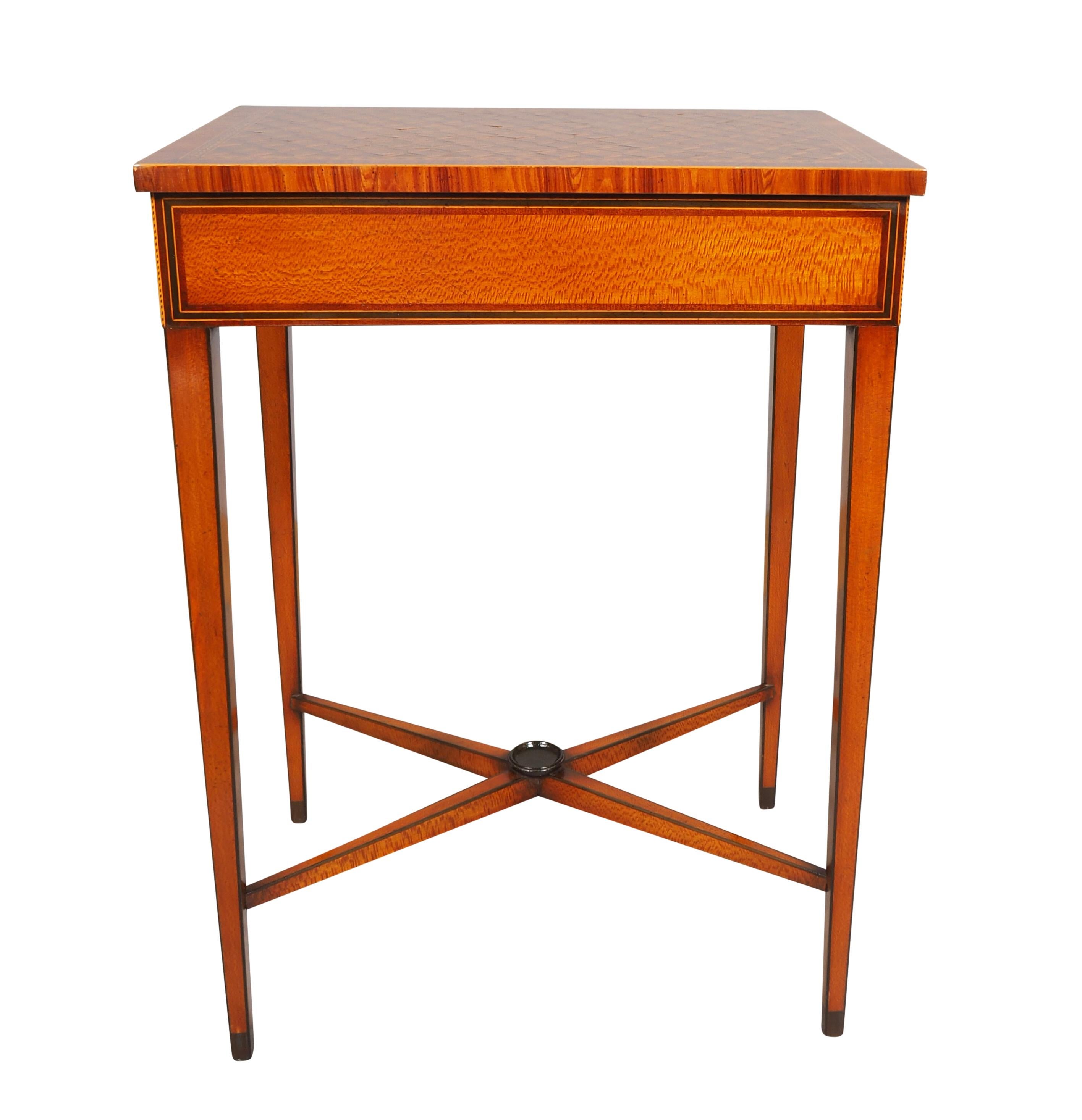 American Smith and Watson Parquetry Side Table