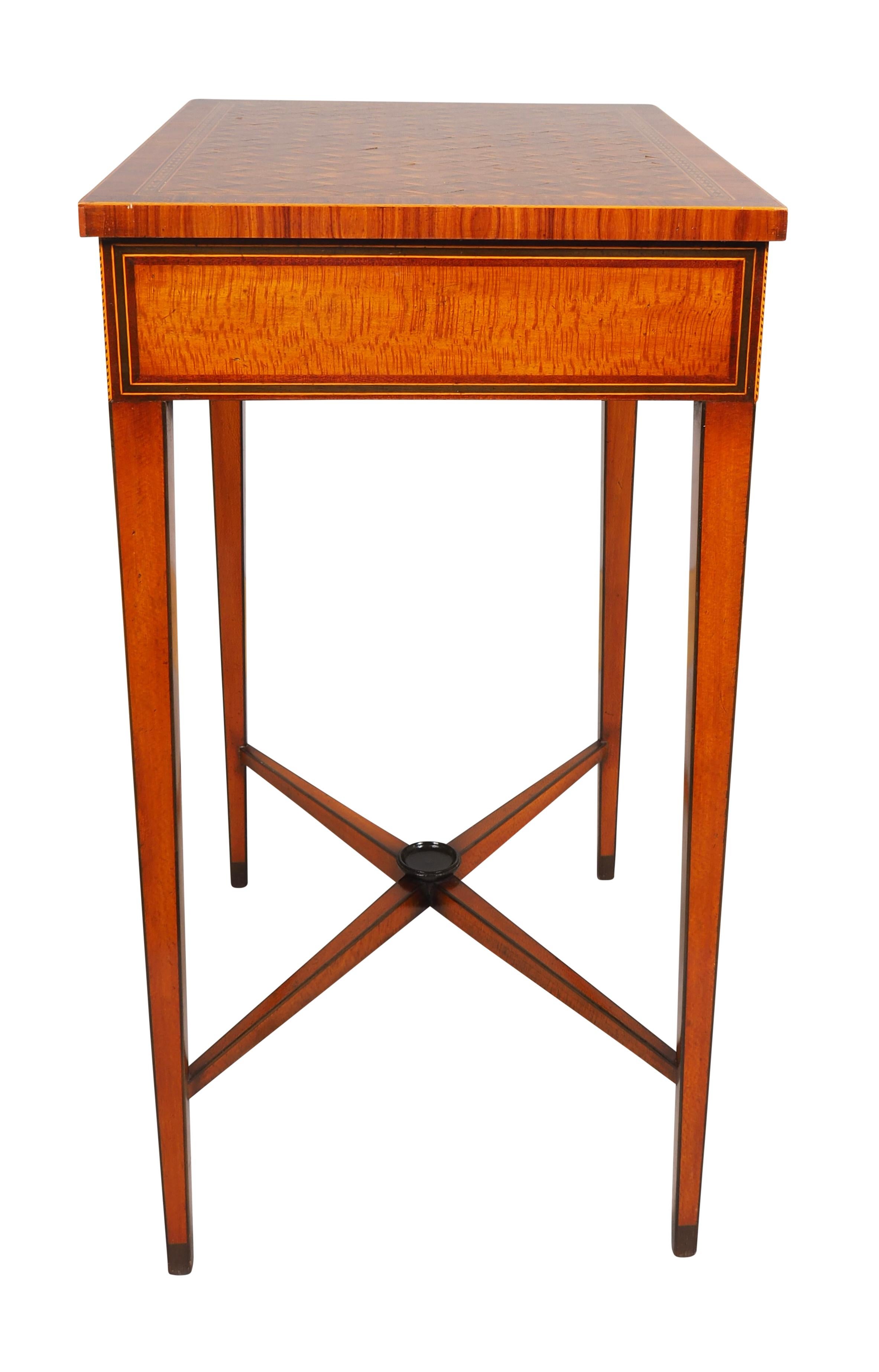 Smith and Watson Parquetry Side Table In Good Condition In Essex, MA