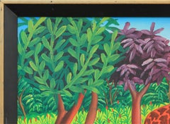 Surrealist Jungle Animals Painting by Haitian Artist