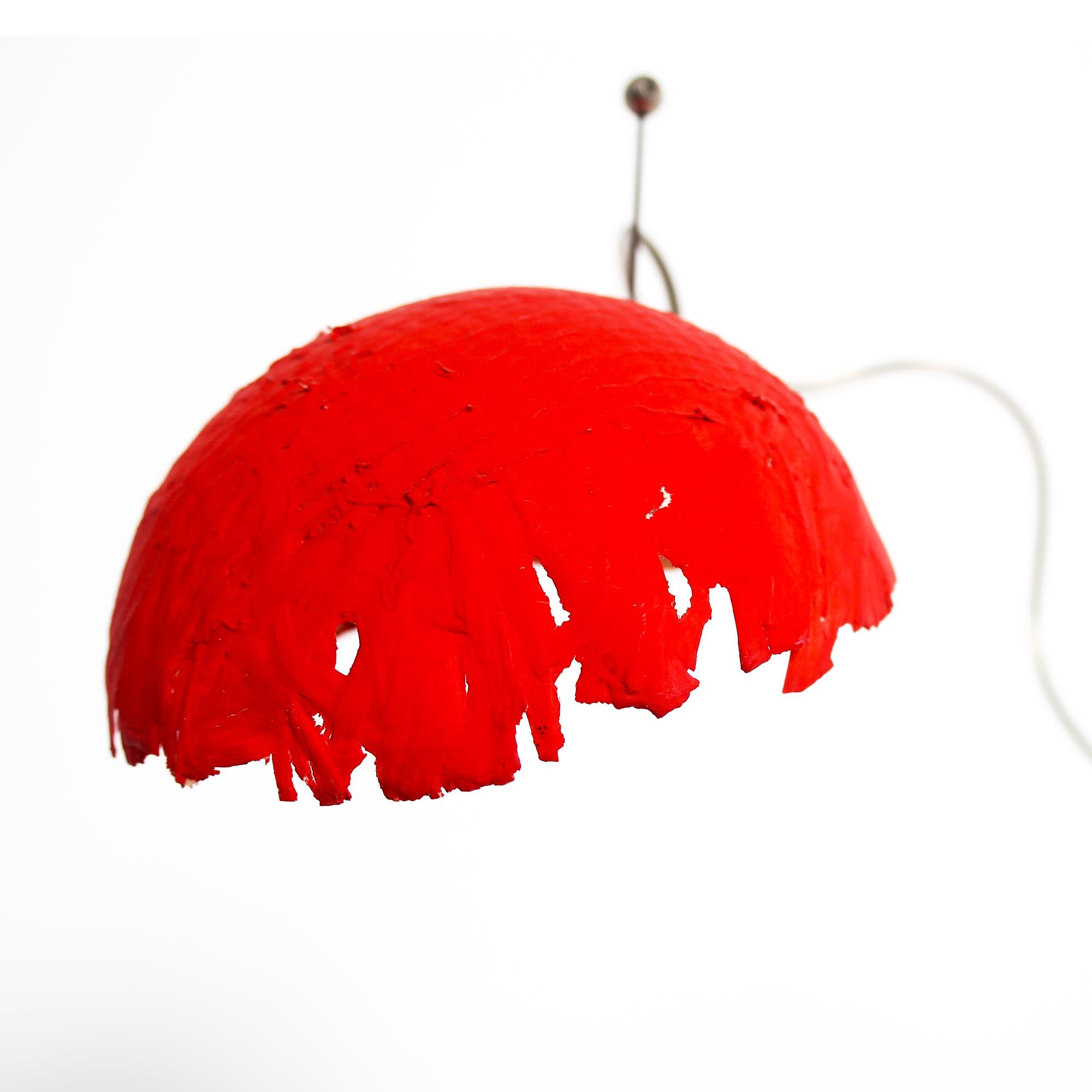 Contemporary Italian Modern Catellani&Smith Red Table Lamp, 2004 For Sale