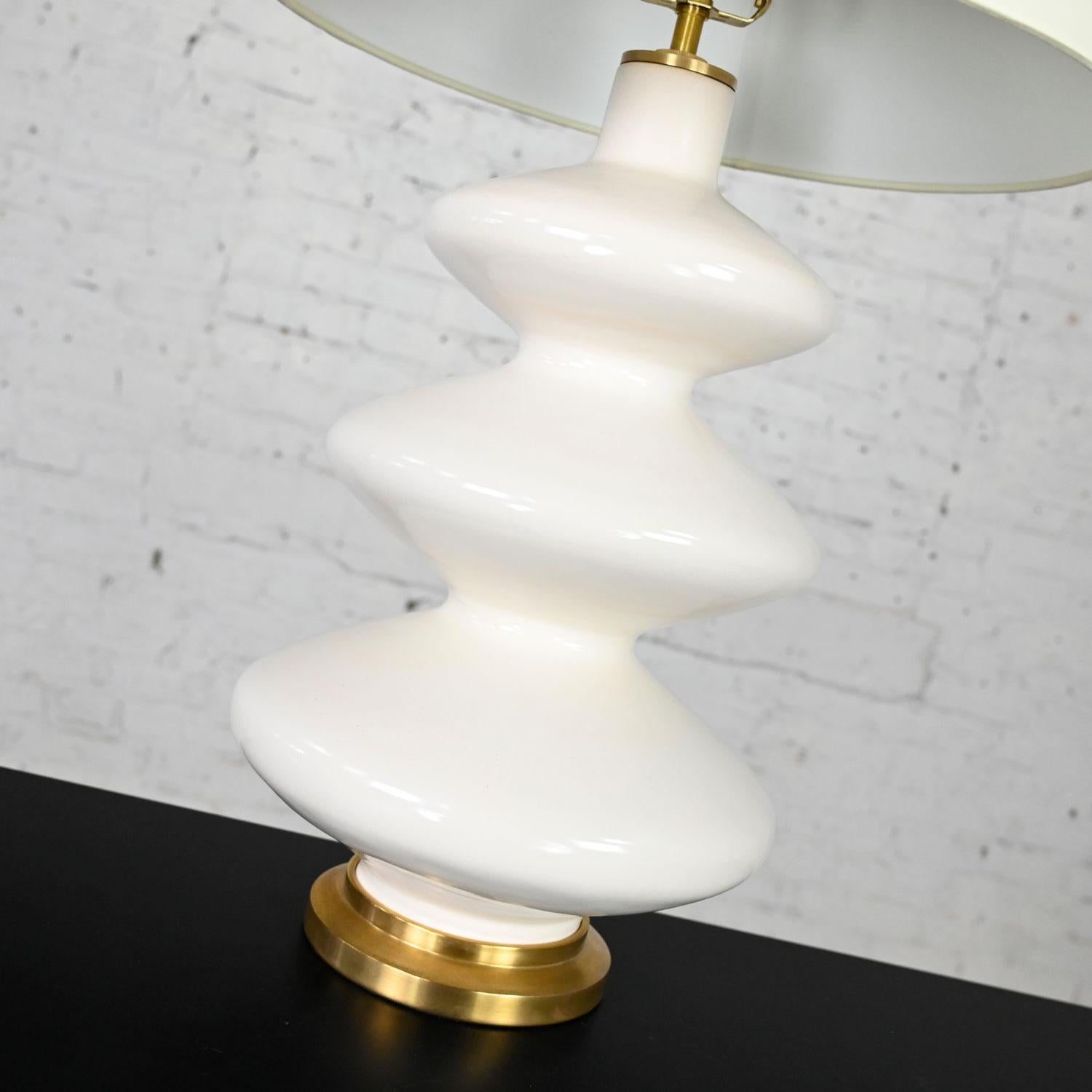 Smith Ivory Table Lamp Brass Details Christopher Spitzmiller for Visual Comfort 1