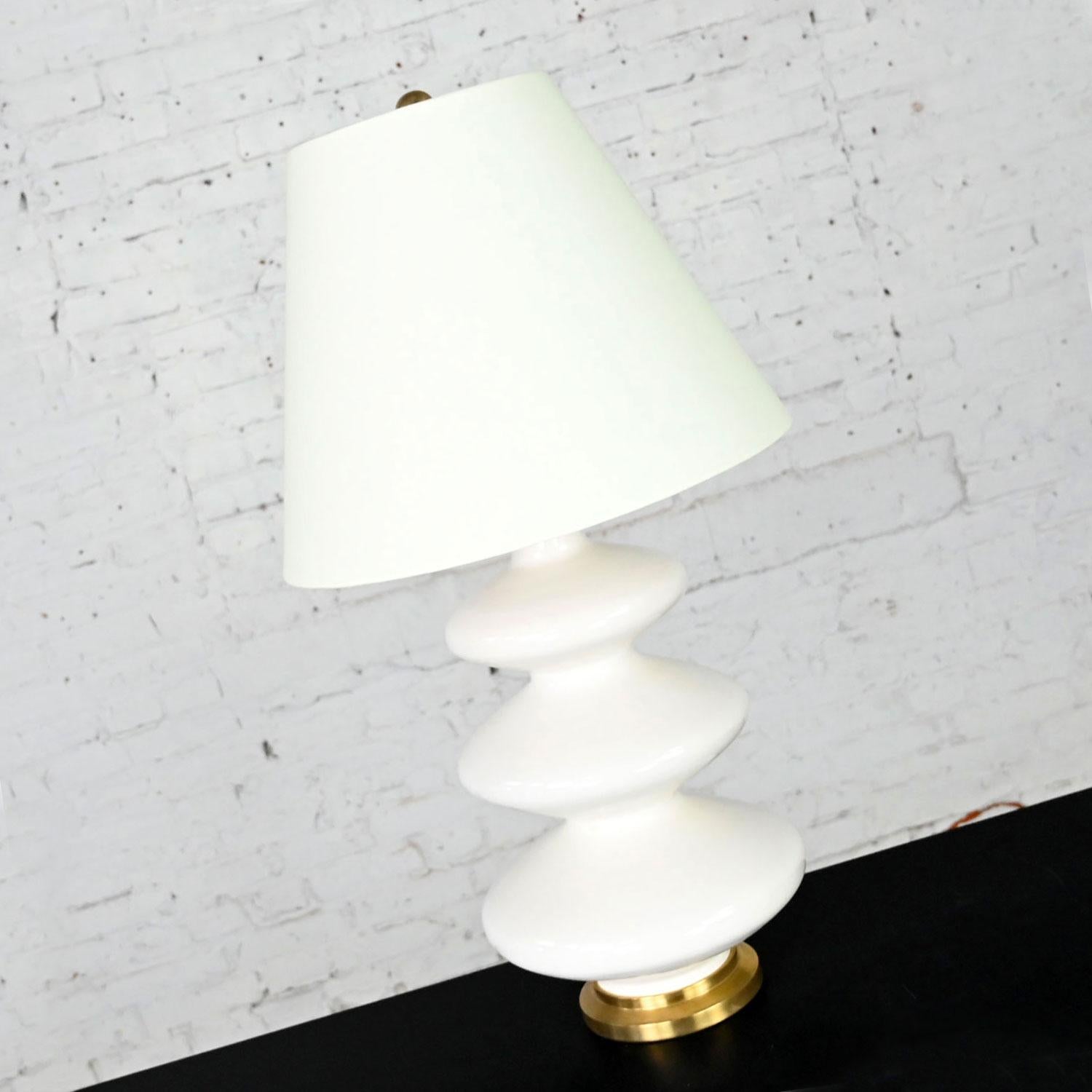 Smith Ivory Table Lamp Brass Details Christopher Spitzmiller for Visual Comfort 2