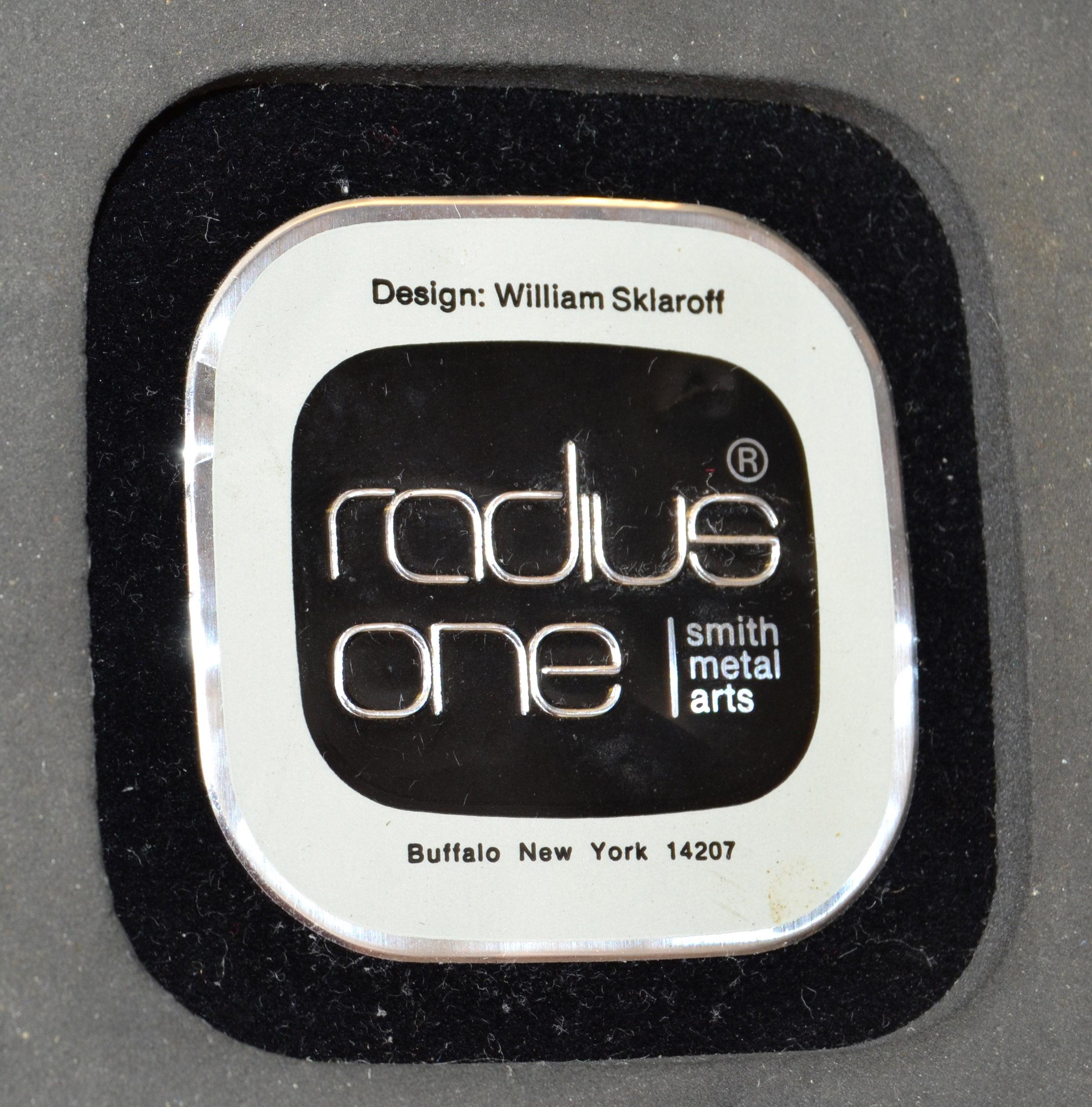 Smith Metal Arts Radius One Buffalo NY William Sklaroff Bronze Desk Ink Set of 3 For Sale 4