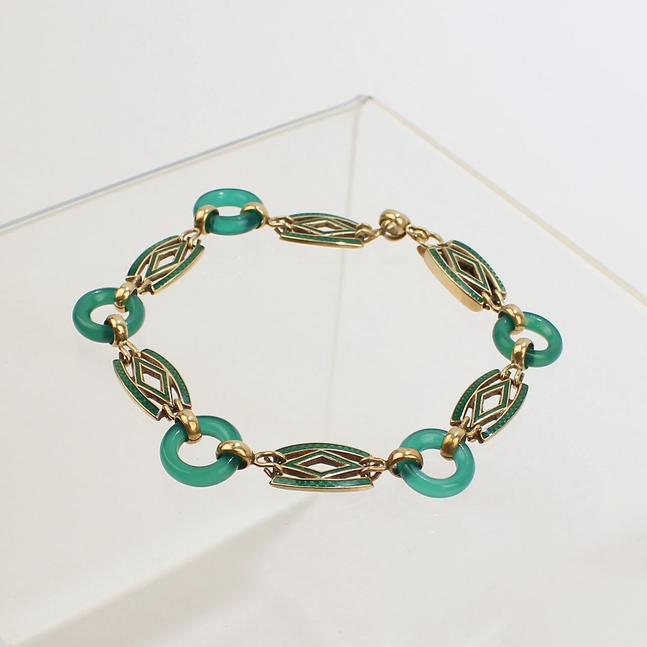 enamel chain link bracelet