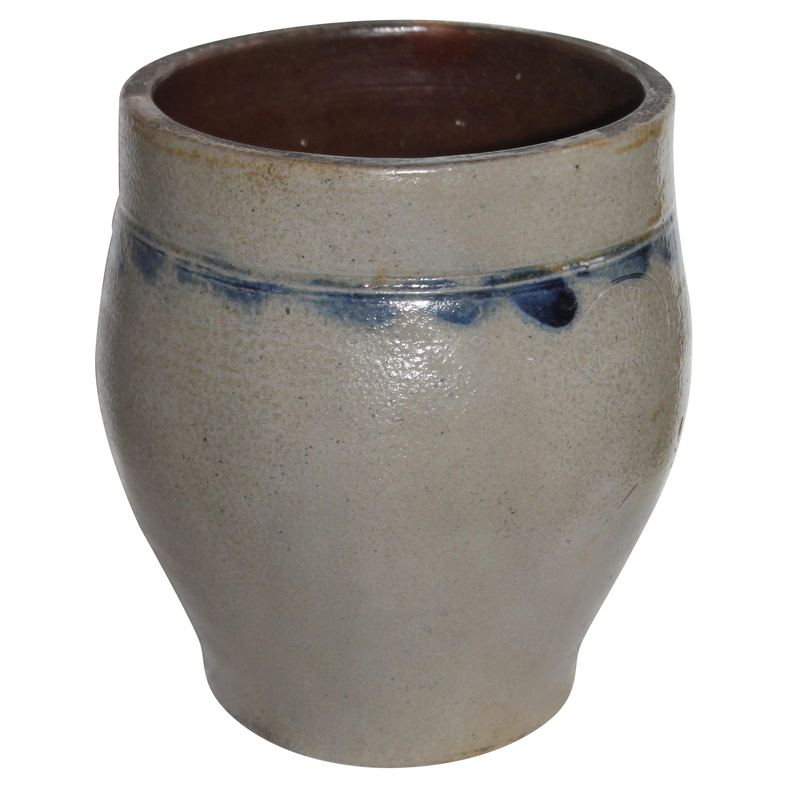 Smith Stoneware Jar Crock from NY For Sale