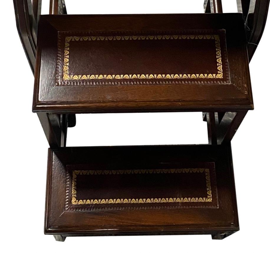 Smith & Watson English Regency Style Stepped Library Stool  In Good Condition In Sag Harbor, NY