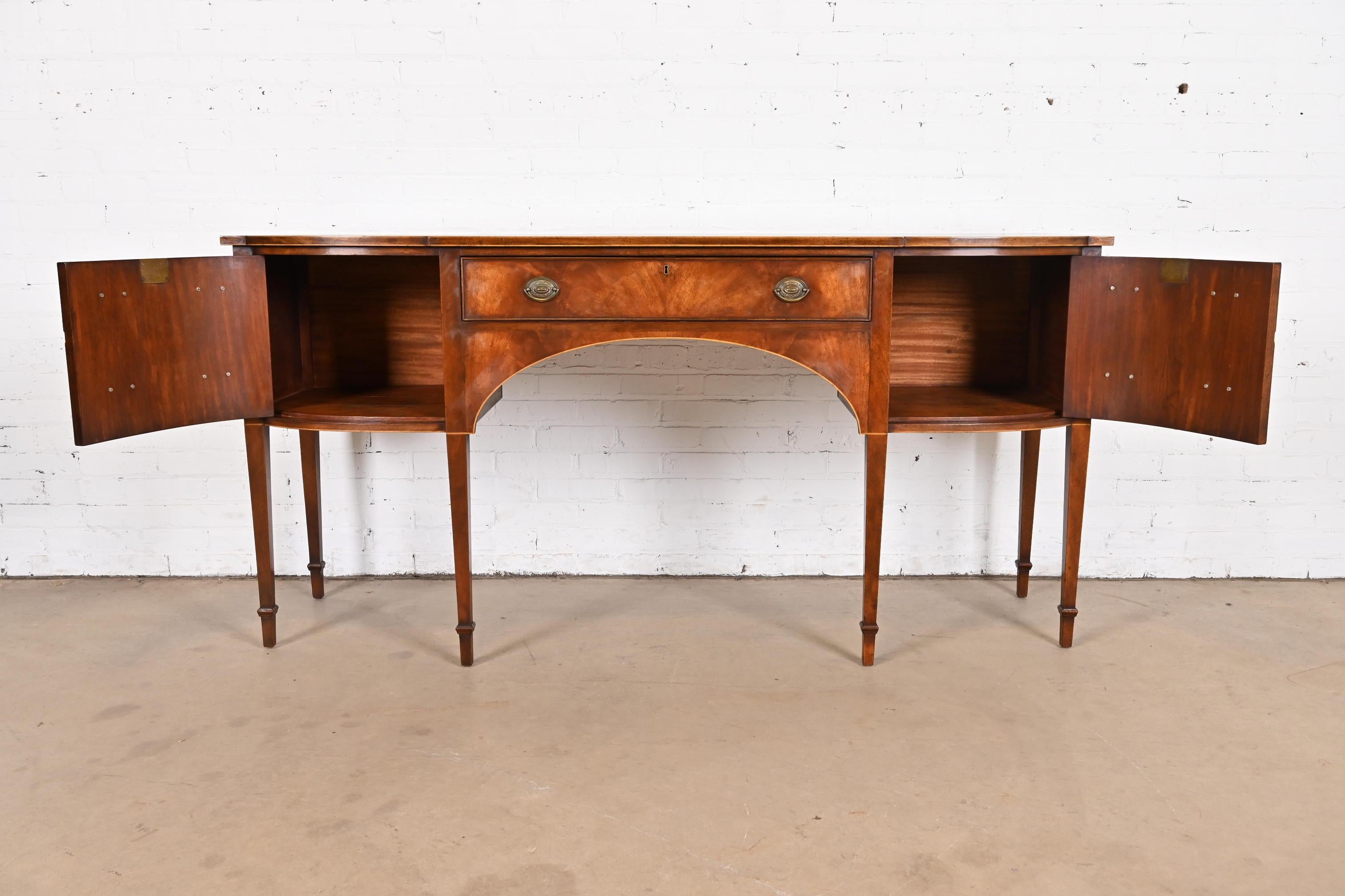 20th Century Smith & Watson Flame Mahogany Federal Style Sideboard Credenza For Sale