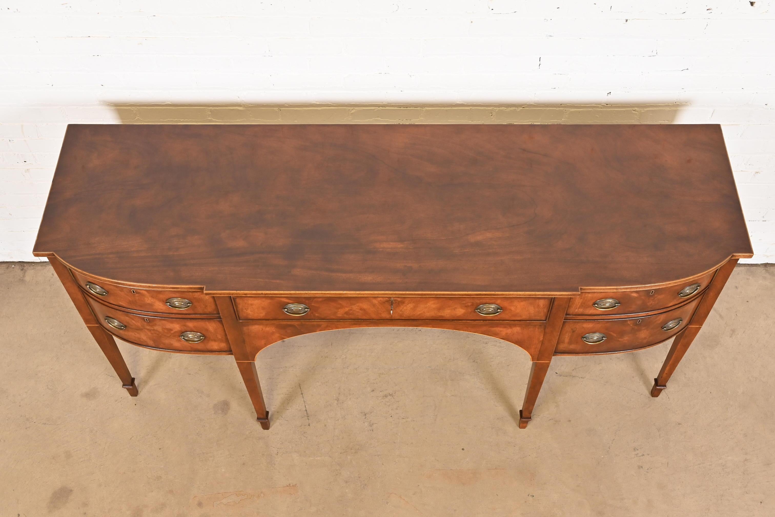 Smith & Watson Flame Mahogany Federal Style Sideboard Credenza For Sale 5