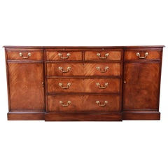 Smith & Watson Georgian Flame Mahogany Sideboard Credenza or Bar Cabinet