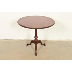 Smith & Watson Georgianischer Mahagoni und Wurzelholz Teetisch mit Sockel