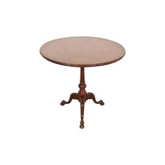 Smith & Watson Georgianischer Mahagoni und Wurzelholz Teetisch mit Sockel