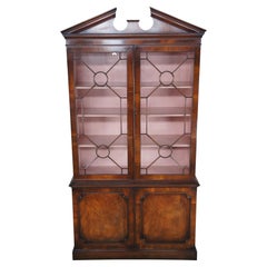 Vintage Smith & Watson Georgian Mahogany Library Bookcase Curio China Display Cabinet