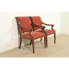 Smith & Watson Regency Carved Mahogany Armchairs, Pair