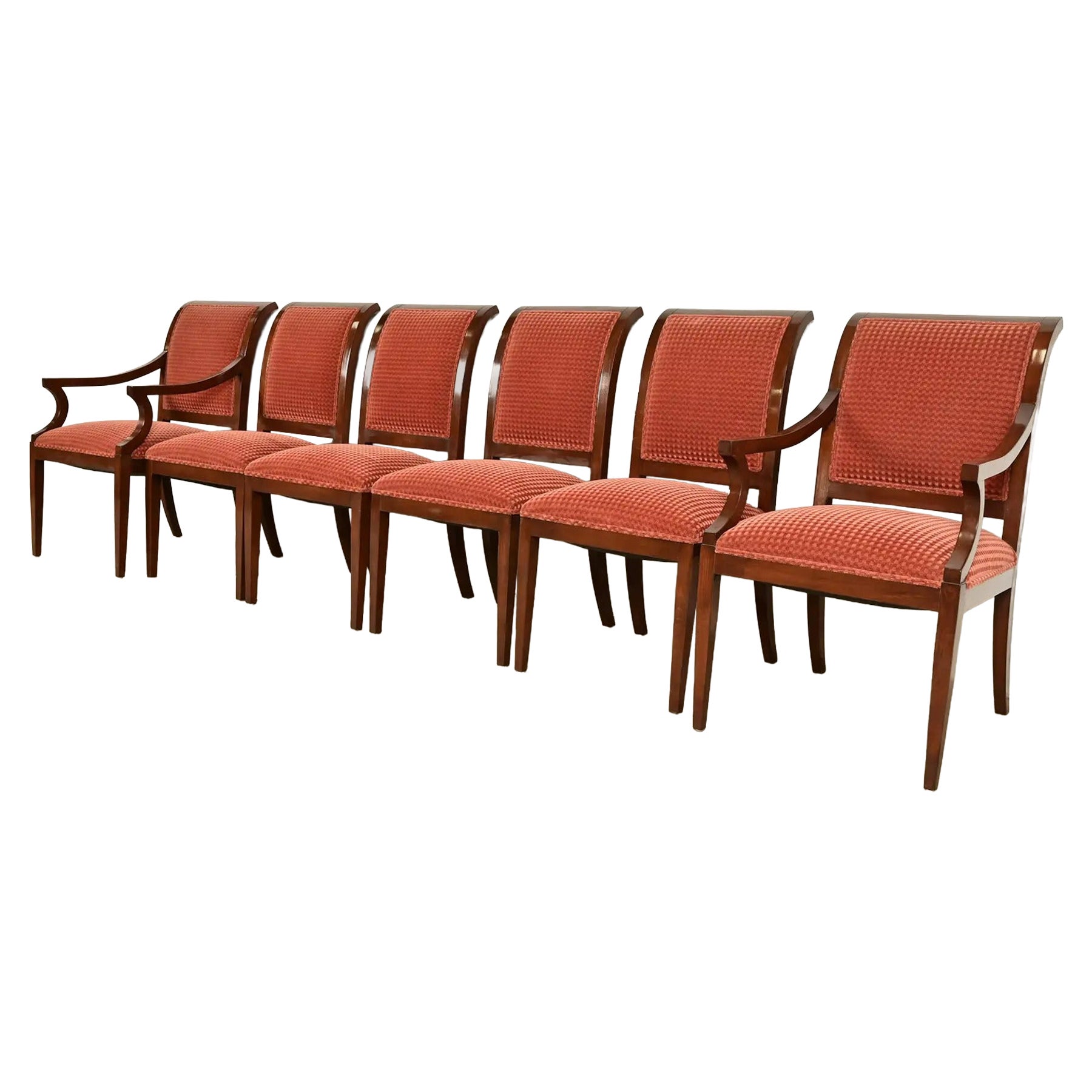 Smith & Watson Regency-Geschnitzte Mahagoni-Esszimmerstühle, Sechser-Set im Angebot