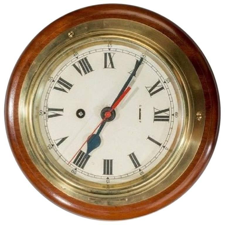 English Smiths Astral Ship's Bulkhead Clock with 8 Day Movement and Dial