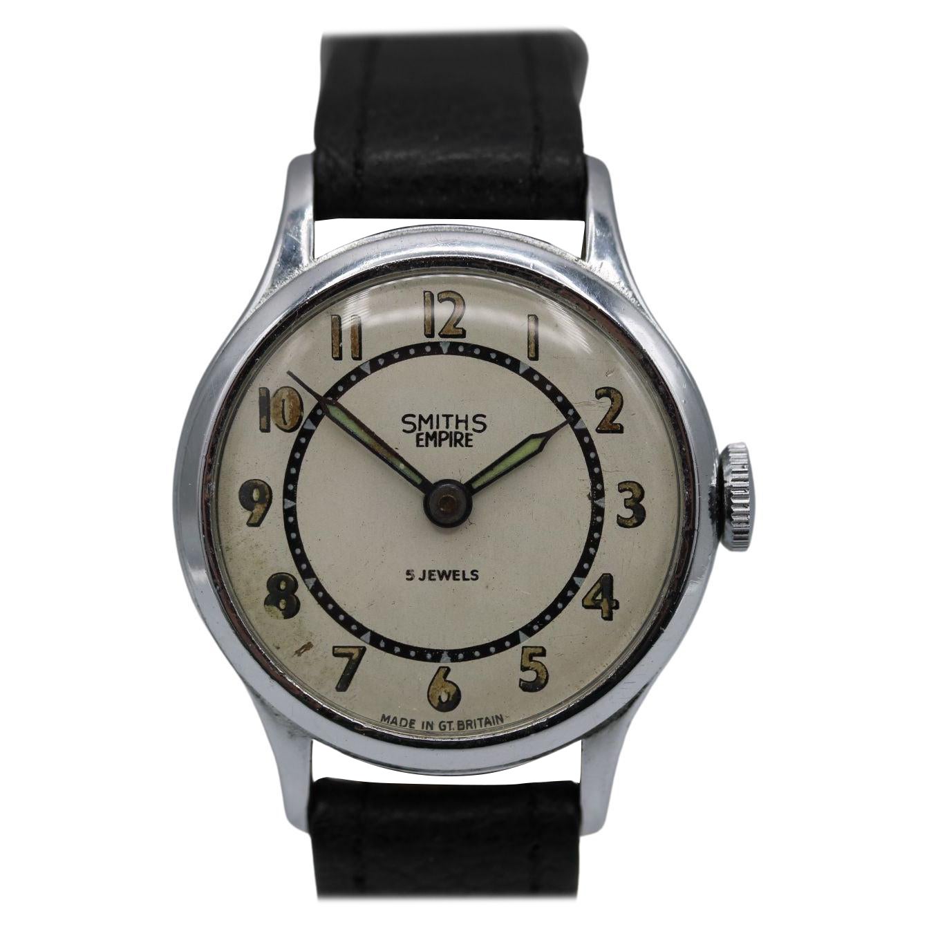 Smiths Empire – 33mm – Stainless Steel – Original Box – c.1950s For Sale