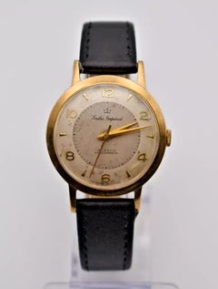 Smiths Imperial 9ct Gold Tw Tone Zifferblatt 19 Juwelen Herrenarmbanduhr