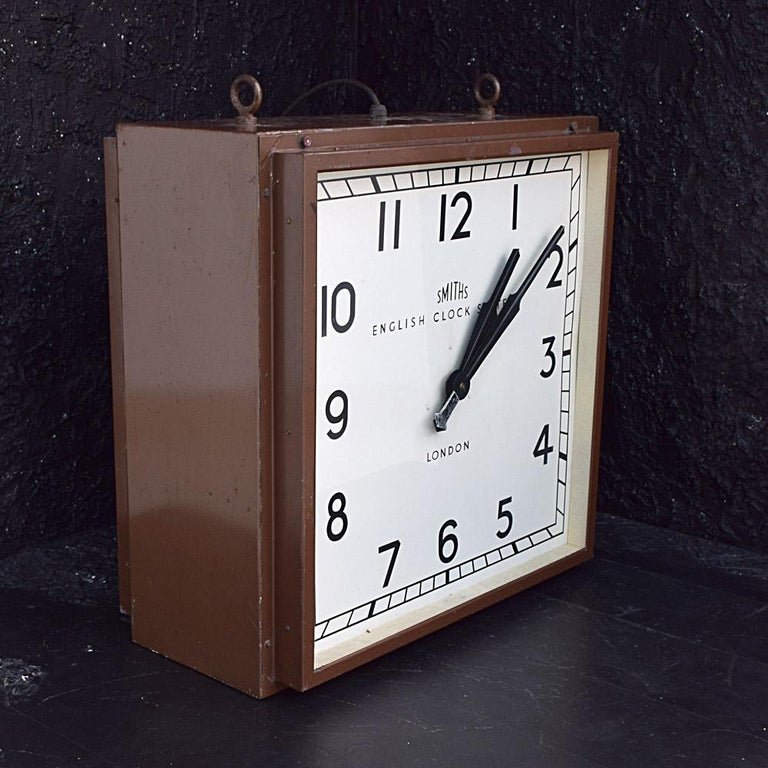 Smiths of London Double Sided Station Clock at 1stDibs