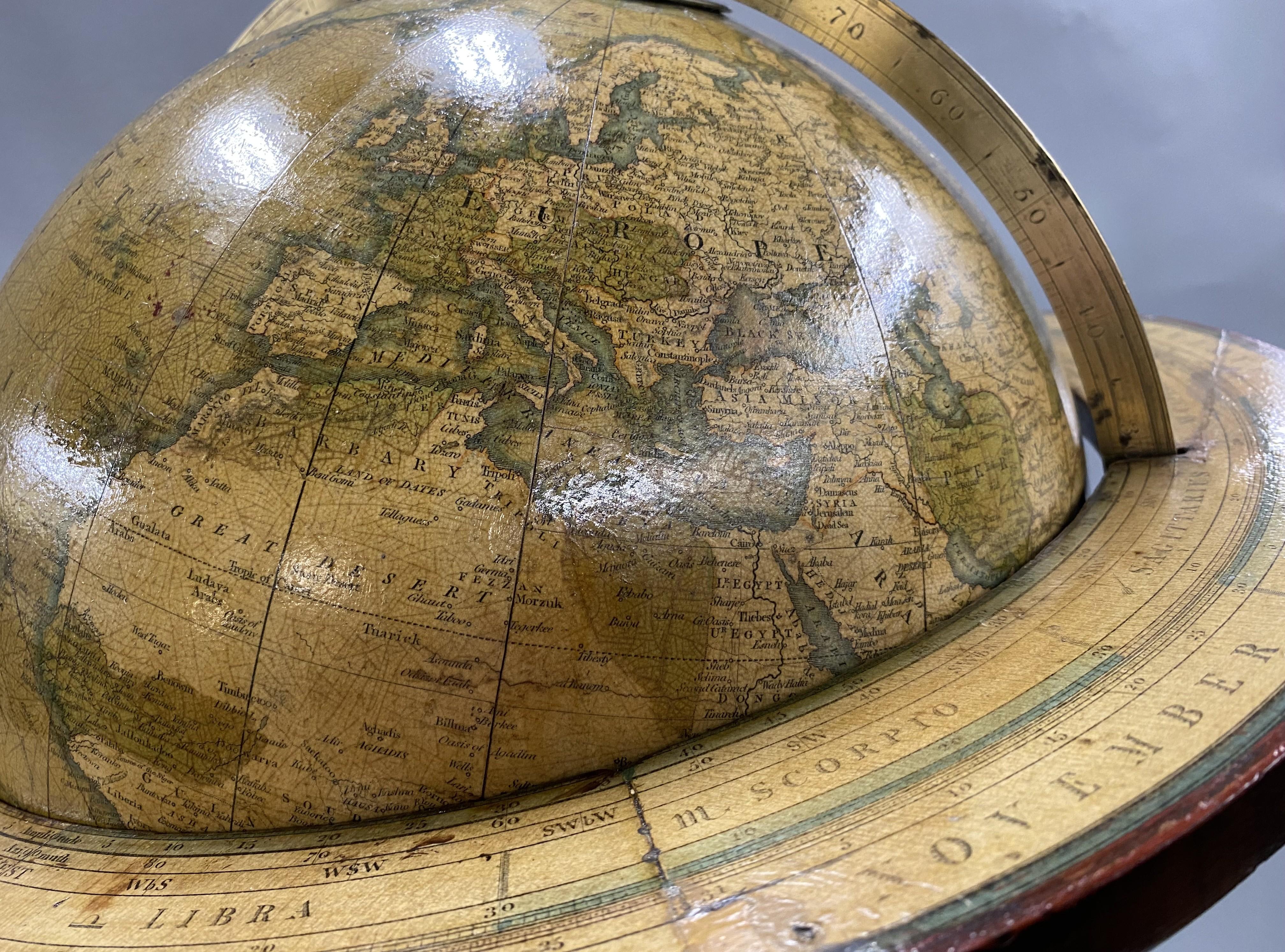 Smith’s Terrestrial Globe on Mahogany Stand circa 1830 4