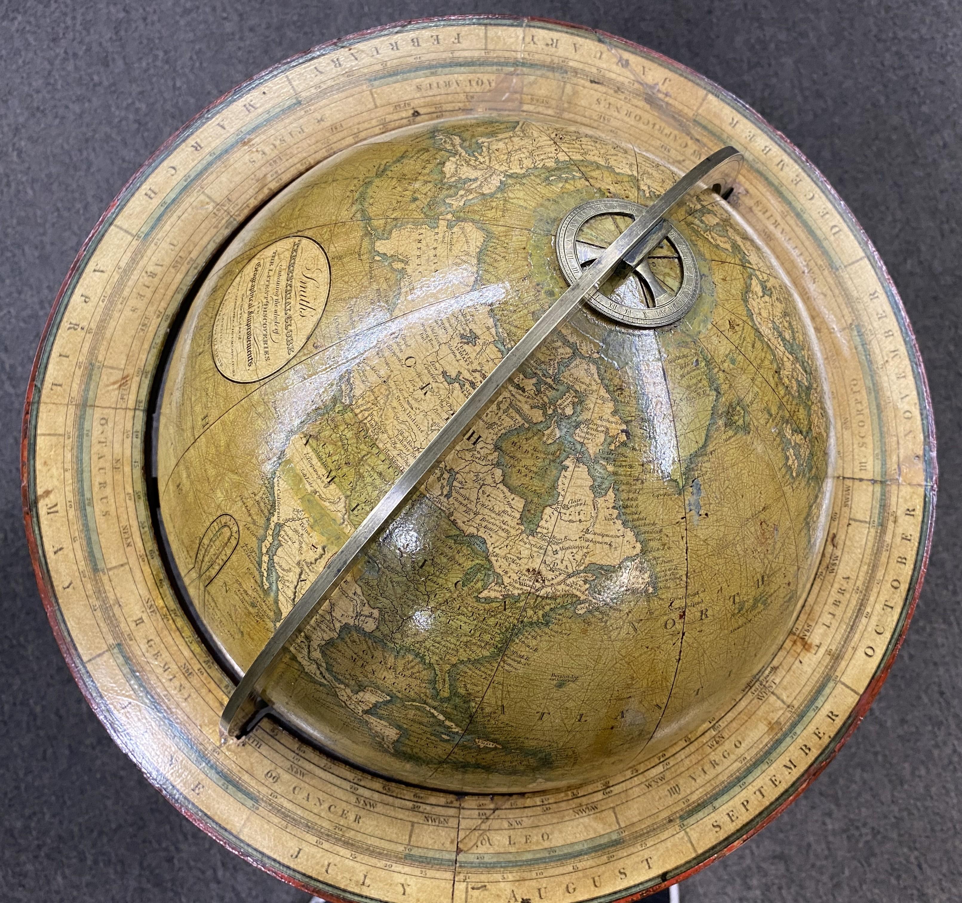 Smith’s Terrestrial Globe on Mahogany Stand circa 1830 5