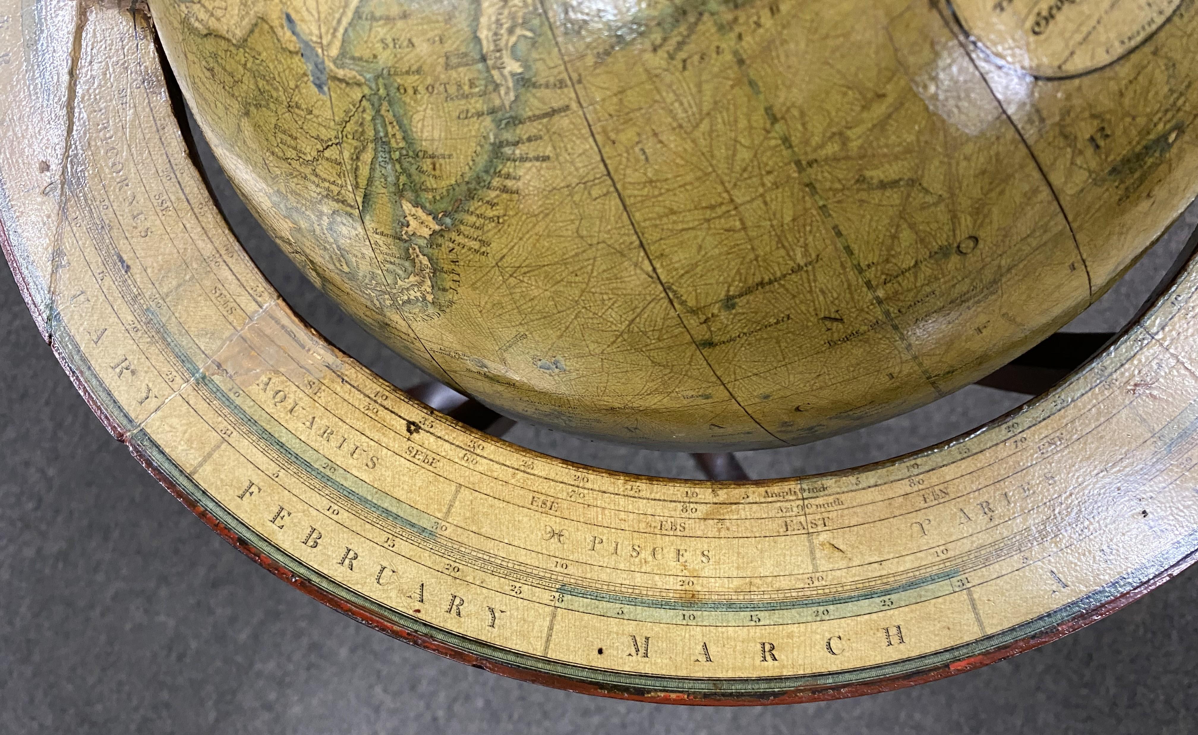 Smith’s Terrestrial Globe on Mahogany Stand circa 1830 6
