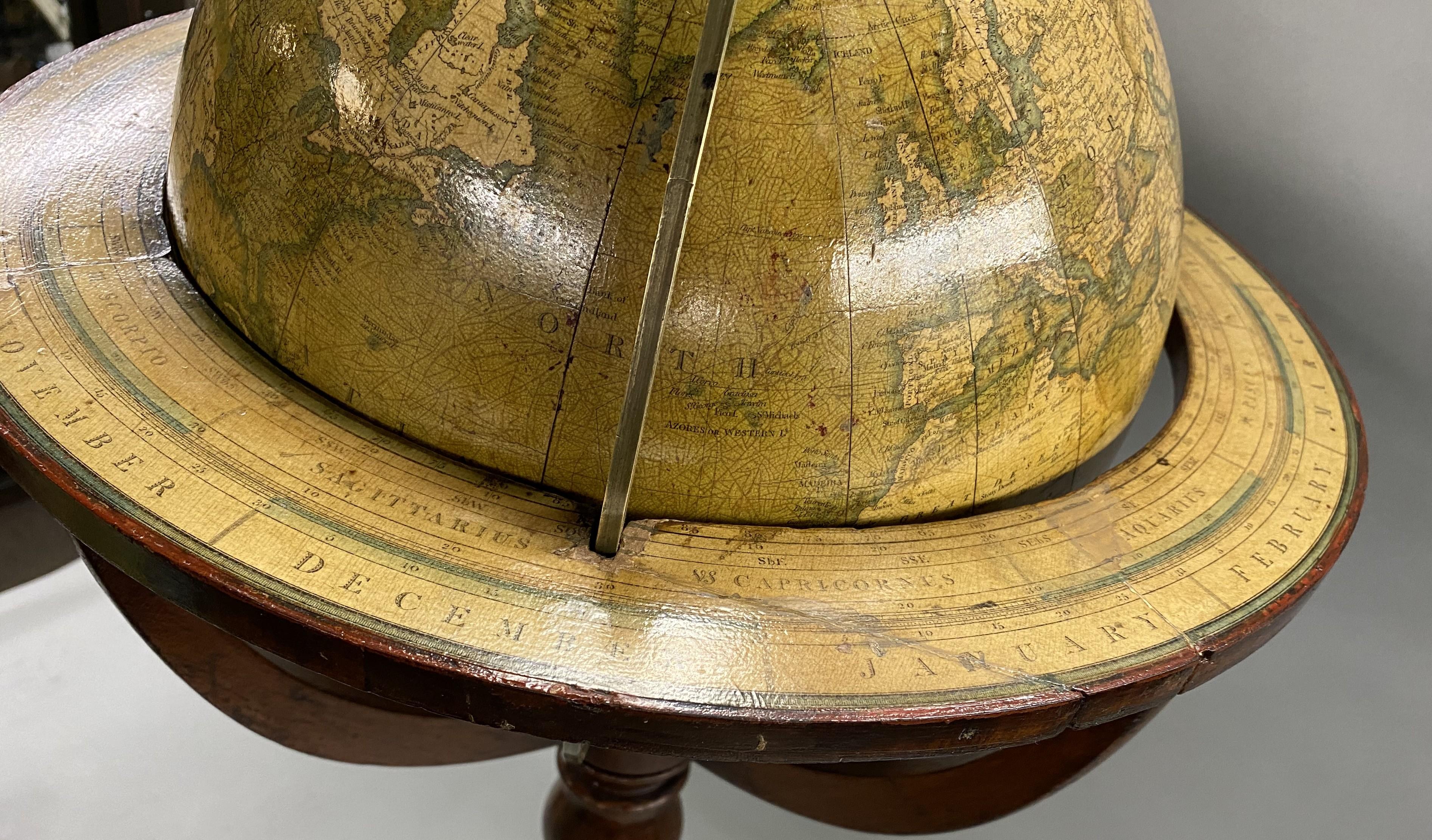 Smith’s Terrestrial Globe on Mahogany Stand circa 1830 1