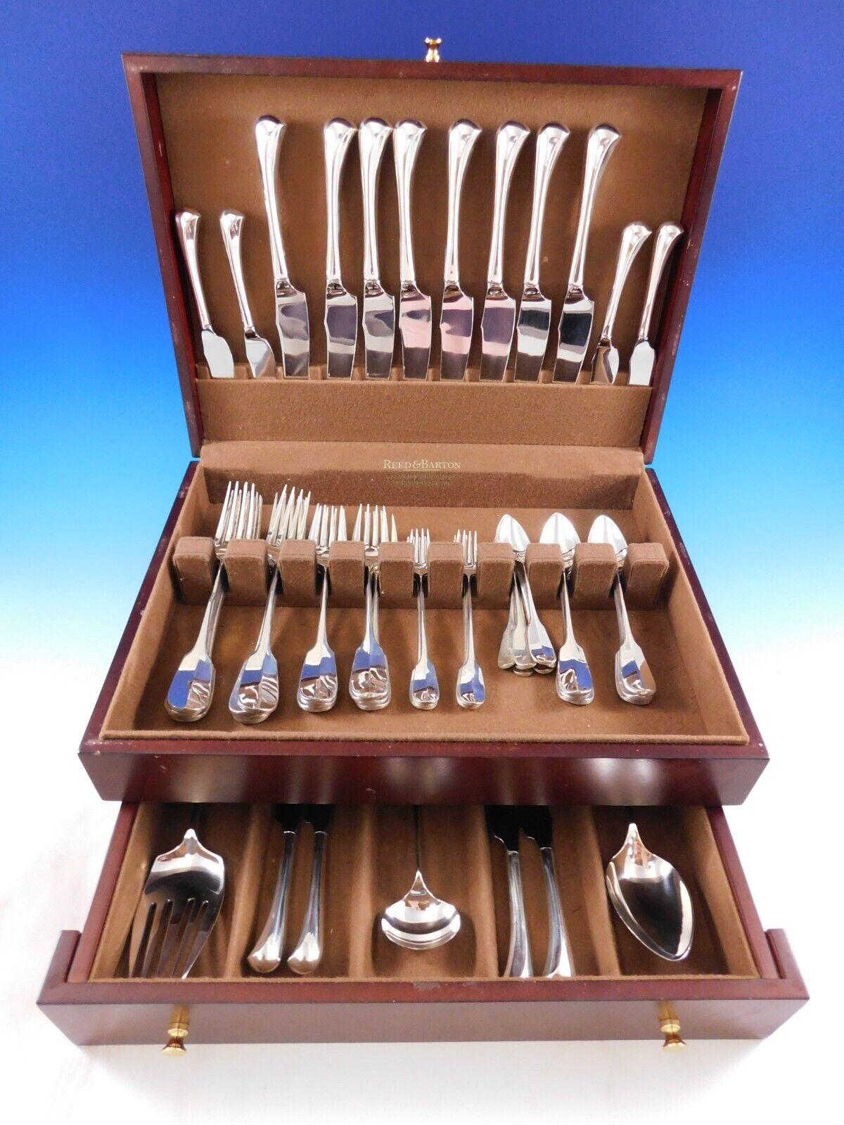Superb Dinner Size Smithsonian by Stieff sterling silver Flatware set - 59 pieces. This set includes:


8 Dinner Knives w/pistol grip handles, 9