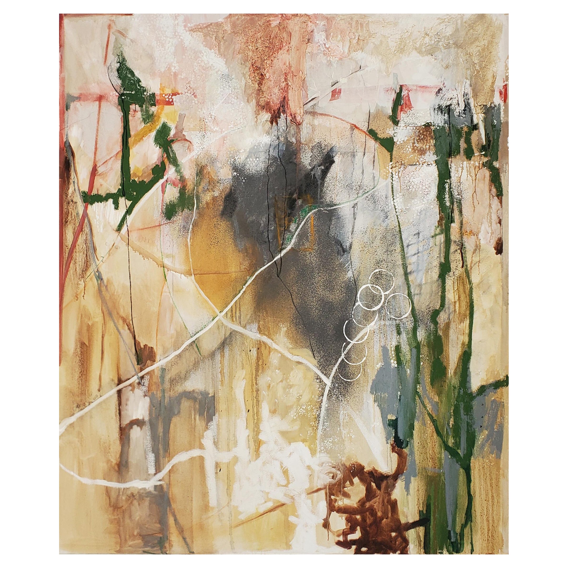 "Smoke and Mirrors, " Large Abstract Painting By Kathi Robinson Frank