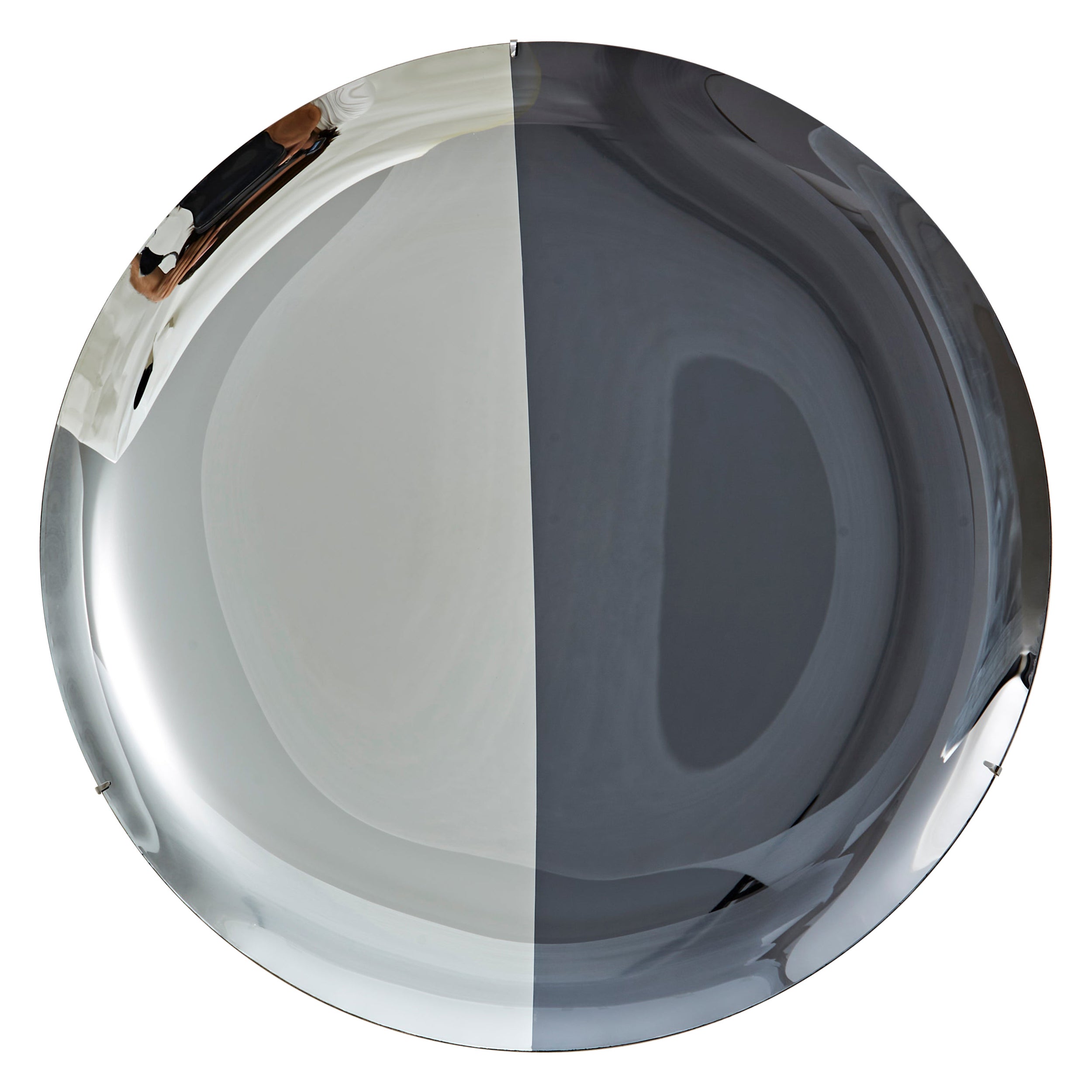 Smoke and Silver Concave Mirror