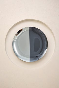 Smoke and Silver Concave Mirror