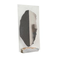 Smoke and Silver Half Mirror II in Clear Glass by Homa