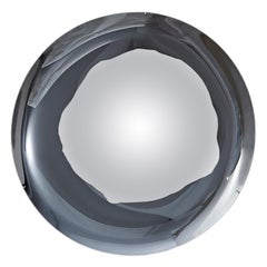 Smoke and Silver Loop II Concave Mirror by Homa