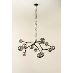 Branch 12 Hängelampe aus Rauchglas und Bronze von Isabel Moncada