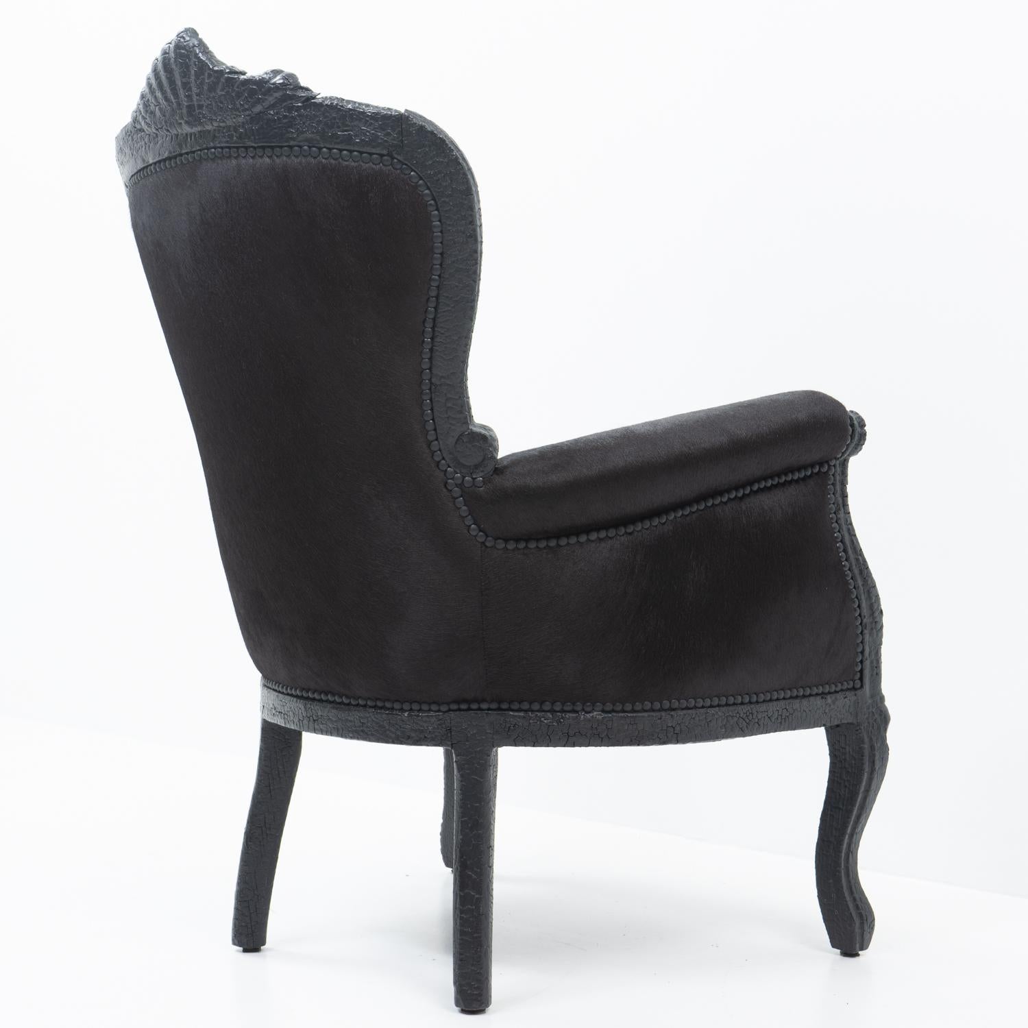 Leather Smoke Armchair by Maarten Baas for Moooi, 2000s For Sale