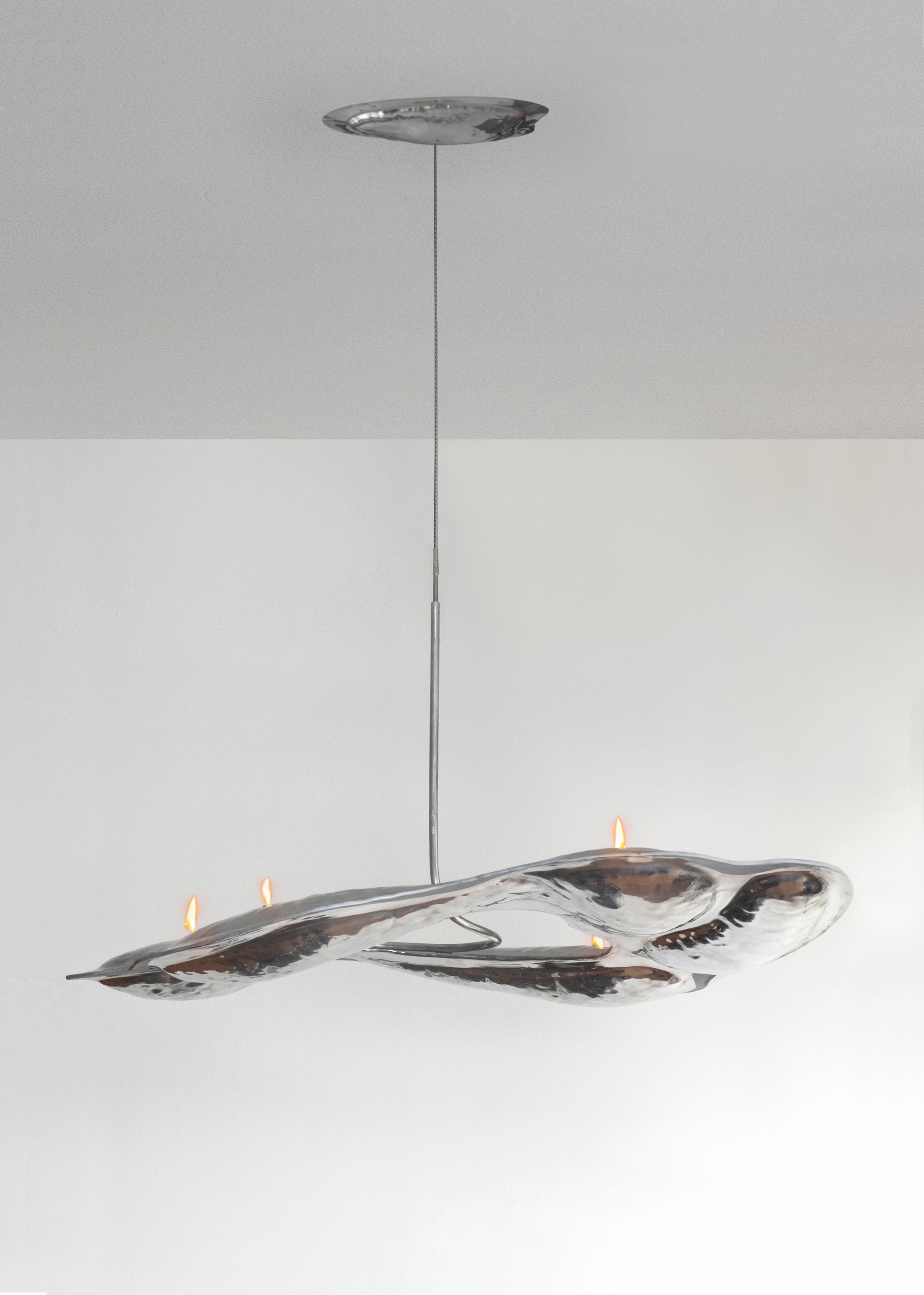 Danish Smoke Cloud Chandelier by Christian and Jade For Sale