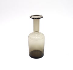 Smoke Colored Medium Sized Vase by Otto Brauer for Holmegaard, 1960s