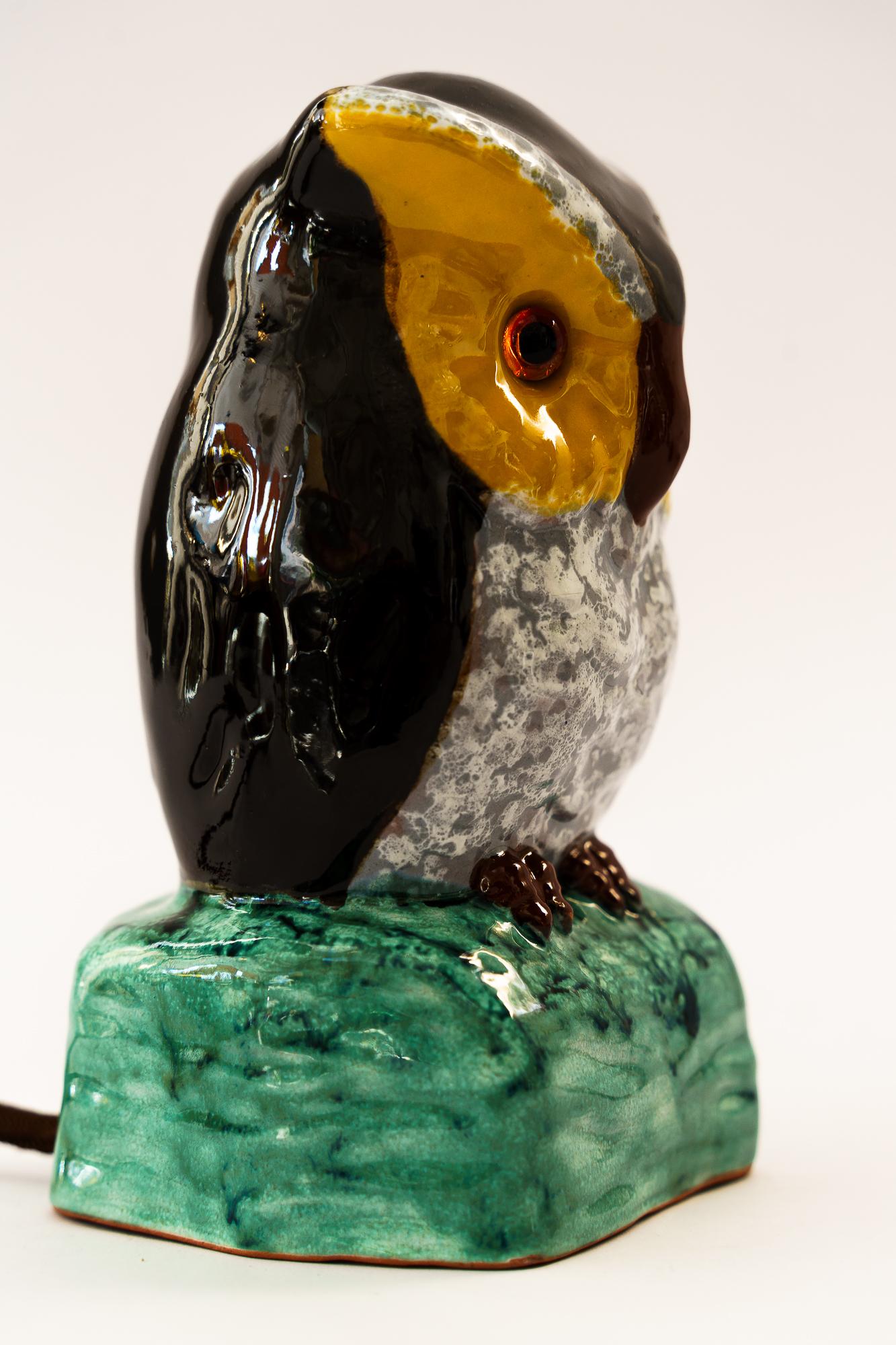 Smoke distorter owl gmundner ceramic around 1950s For Sale 3