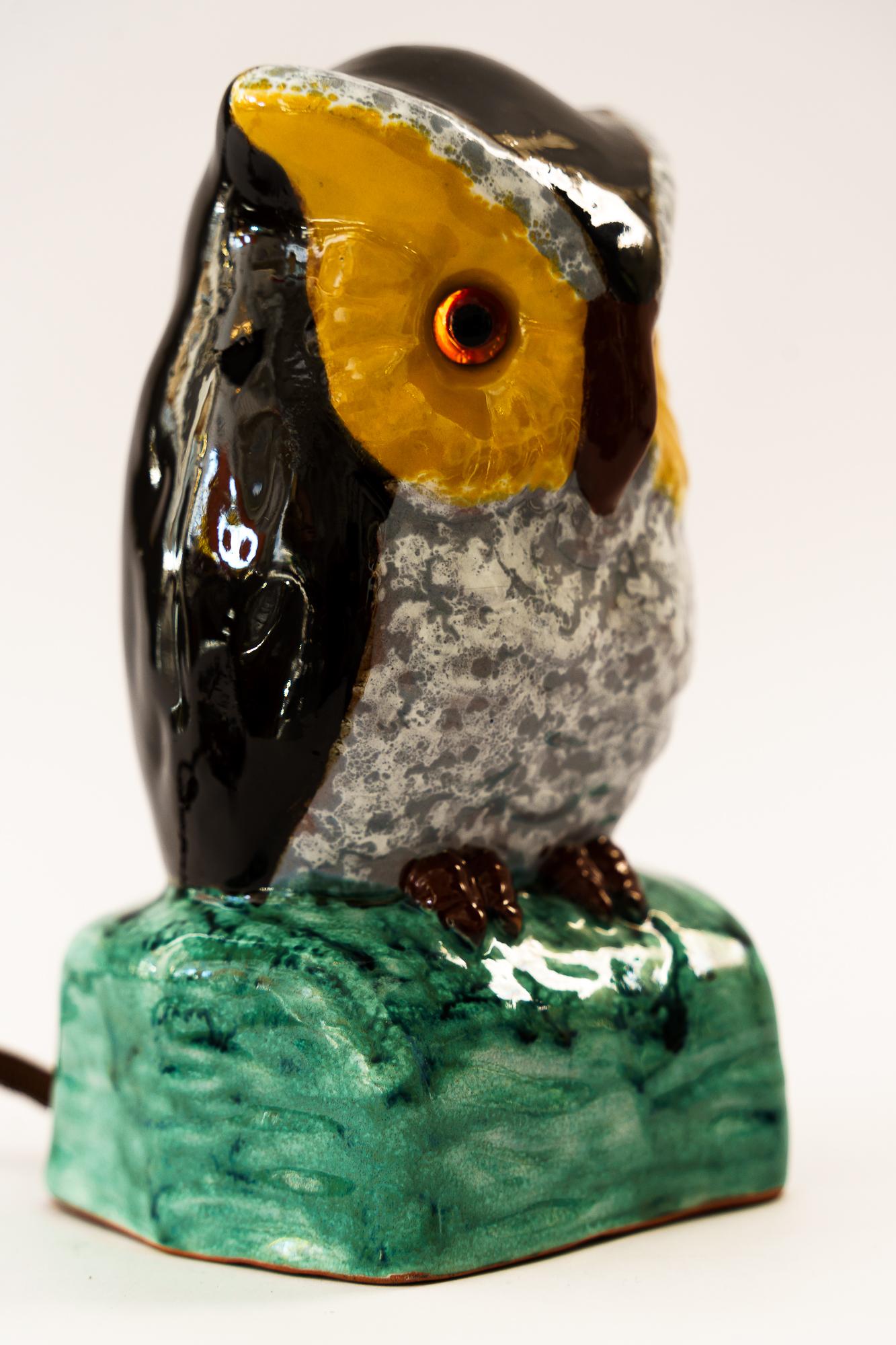 Smoke distorter owl gmundner ceramic around 1950s For Sale 4