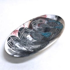 Smoke-Fired Wall Hanging - Snake Copper Moon