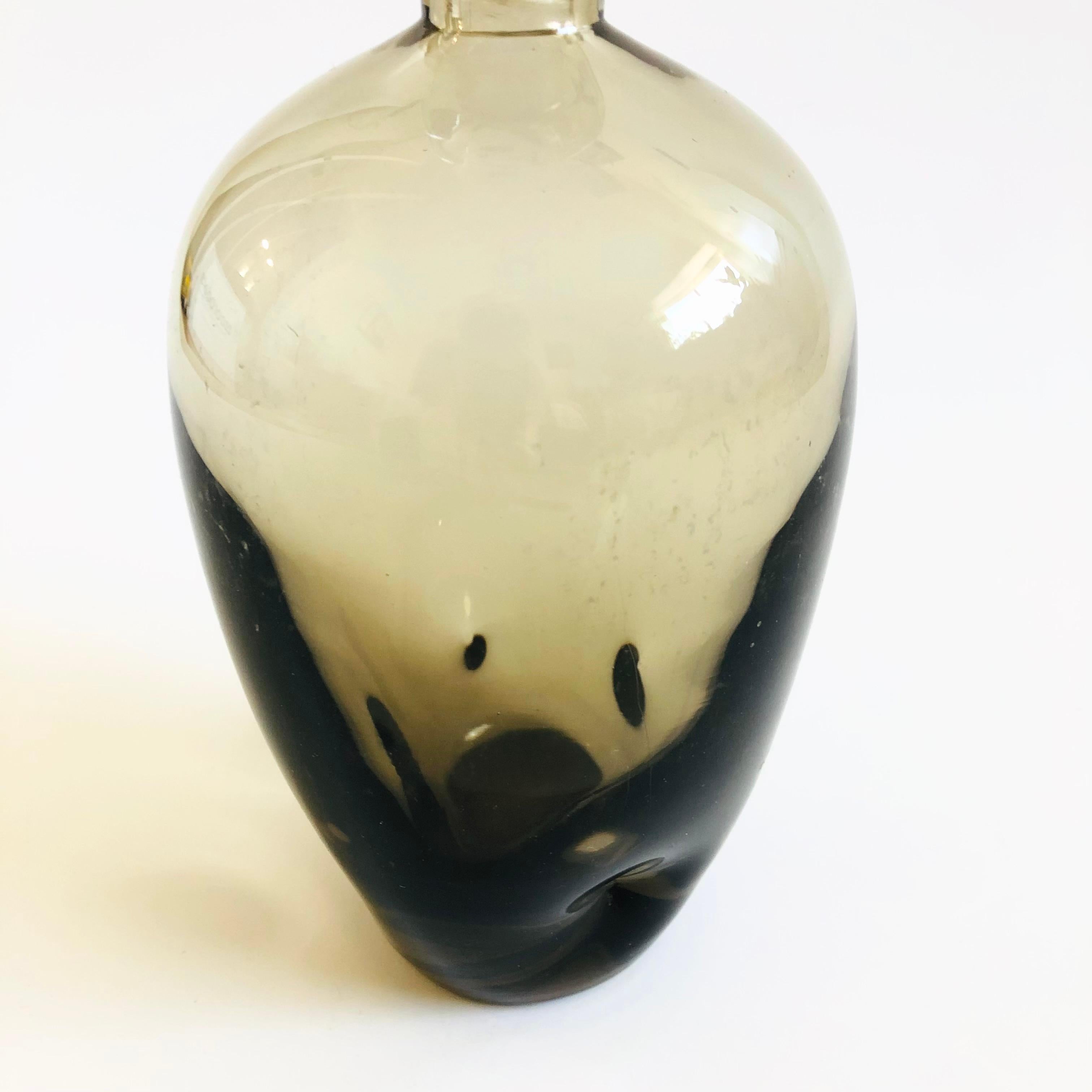 20th Century Smoke Glass Decanter