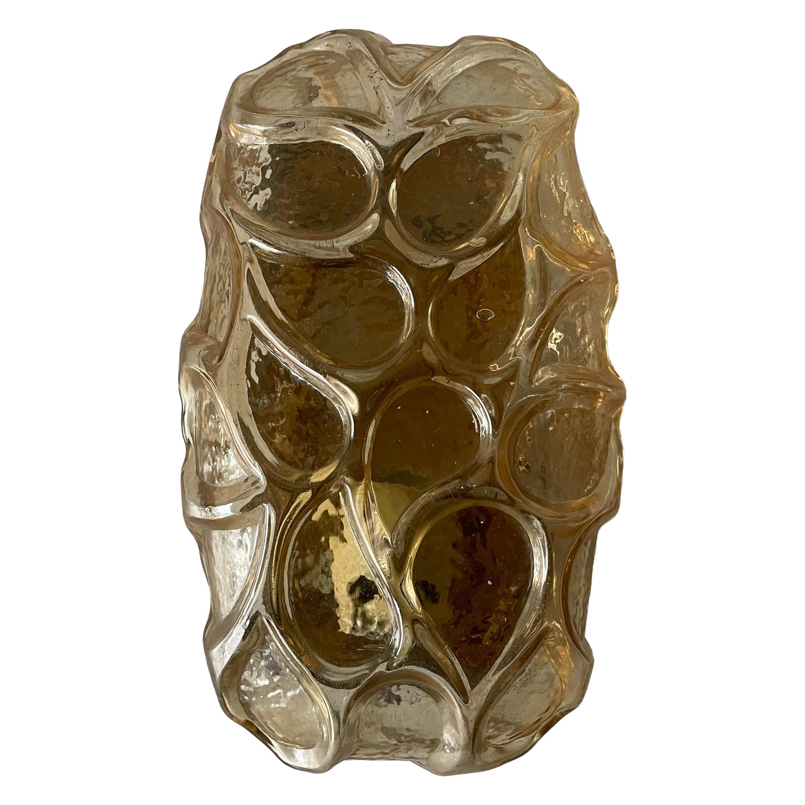 Smoke Glass Single Sconce by Limburg, 1960s, Germany For Sale