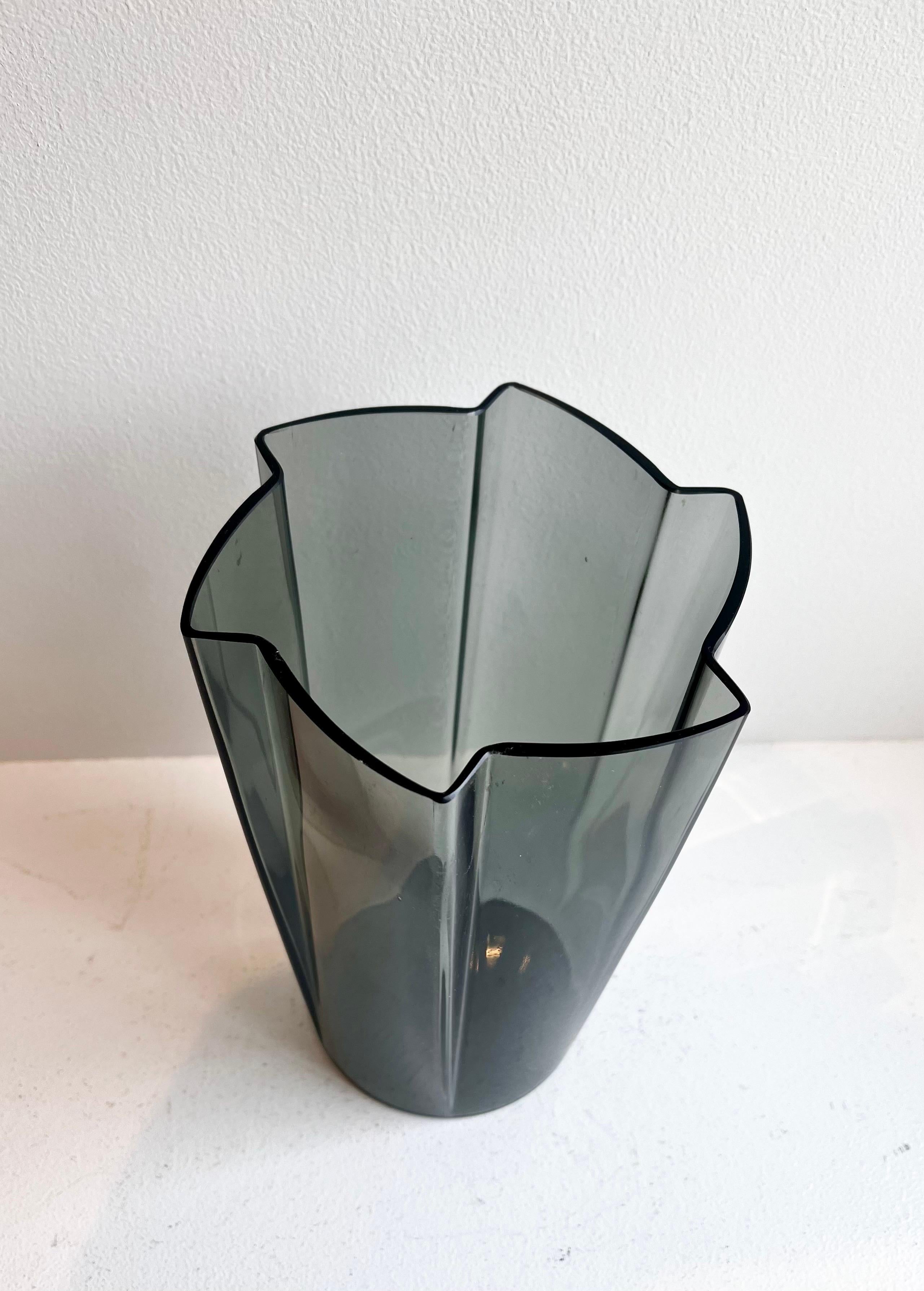 Large Smoke Glass Vase 
Harry Moilanen
Nuutajärvi, Finland, 1963


