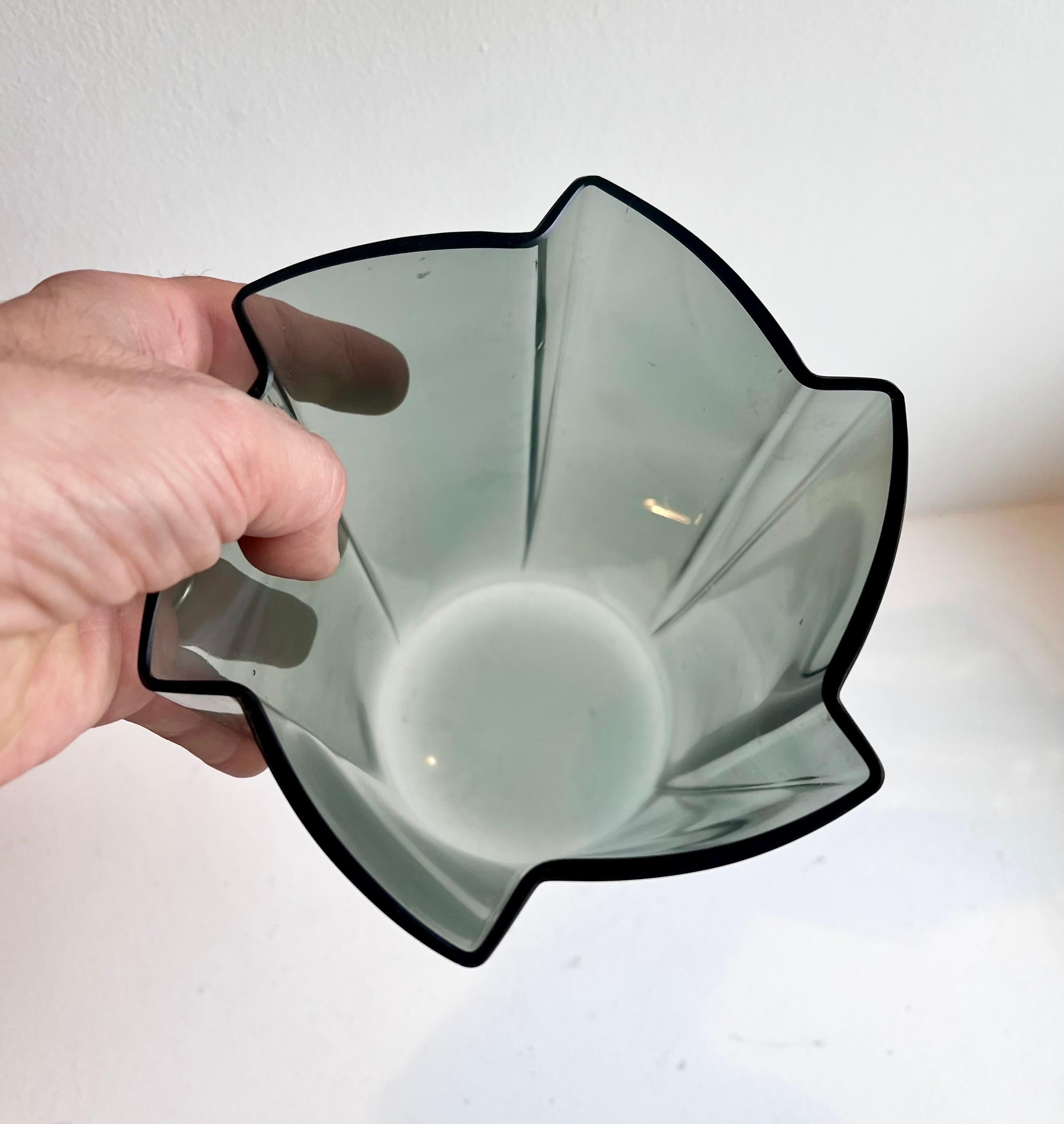 Smoke Glass Vase by Harry Moilanen for Nuutajärvi, Finland, 1963 In Good Condition In Philadelphia, PA