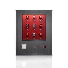 Il Forziere Smoke Grey Armored Chest Safe with 9 Watch Winders by Agresti