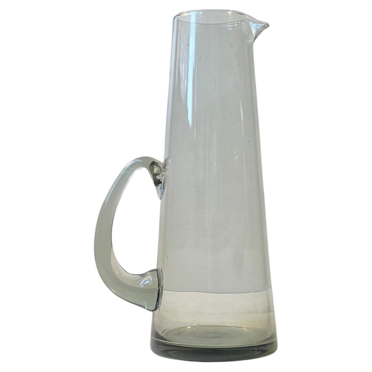 Smoke Grey Martini Glass Pitcher by Per Lütken for Holmegaard, 1960s For Sale