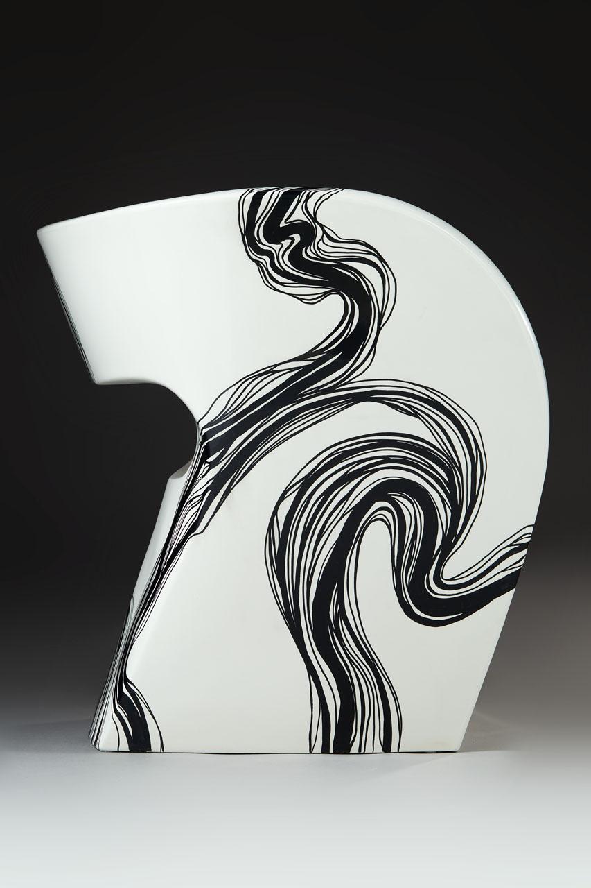 Molded Smoke - Little Albert armchair by Ron Arad, hand-painted, Signed Amane  For Sale